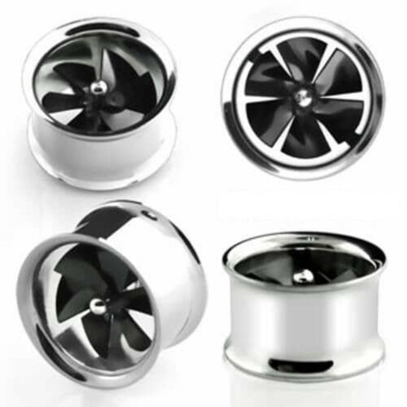 Black Spinning Pinwheel Plugs (00 gauge – 1 inch) 0 g