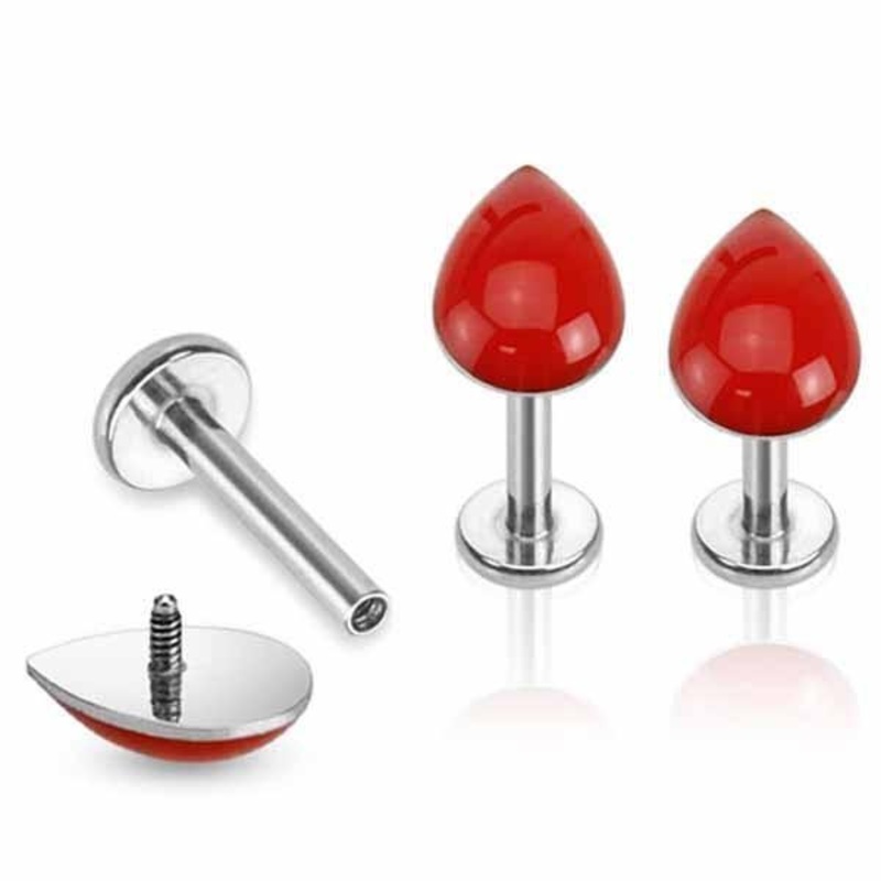 Blood Drop Labret 16G 6mm