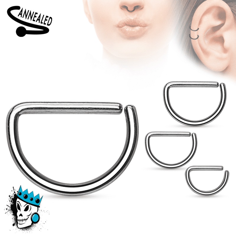 D Shaped Steel Seamless Segment Rings (20 gauge – 16 gauge) 20 g 5/16″