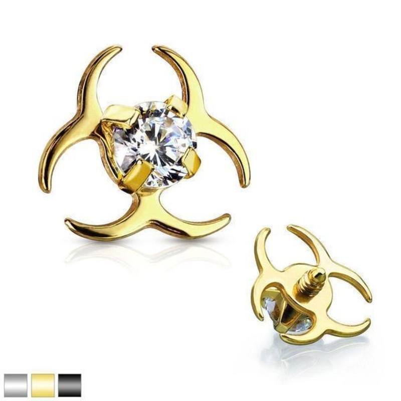 Gem Biohazard Dermal Top 14G Black