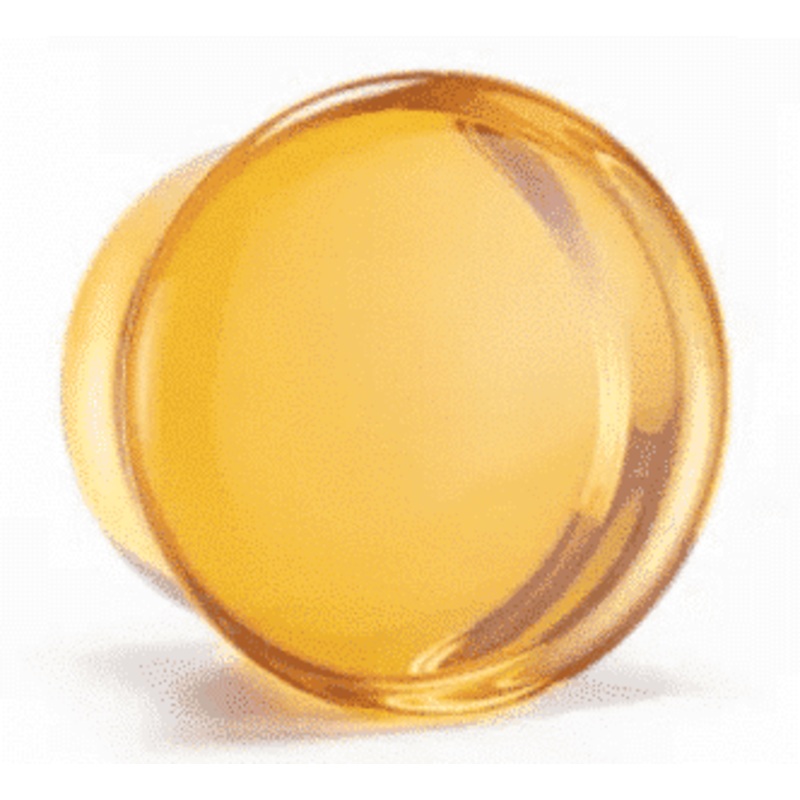 Honey Single Flare Glass Plugs (8 gauge – 1 inch) 8 g