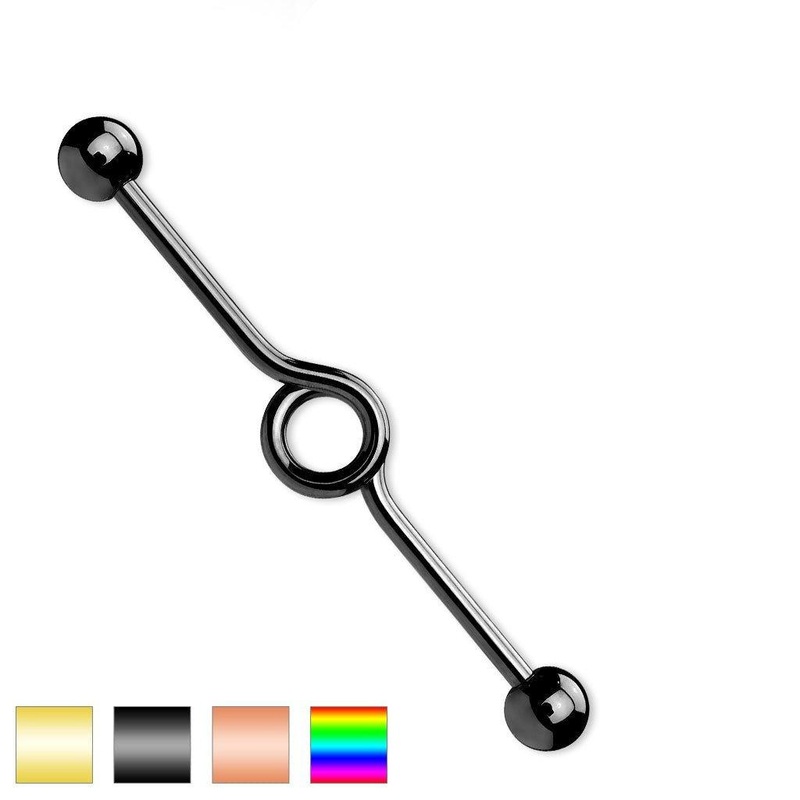 Looped Industrial 14G 38mm Black