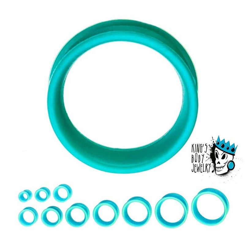 Pearlescent Teal Skin Eyelets (2 gauge – 1 inch) 2 g