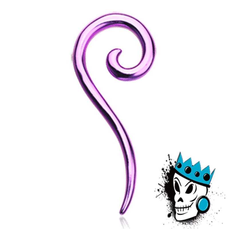 Purple Stainless Steel Long Spirals (12 gauge) 12 g