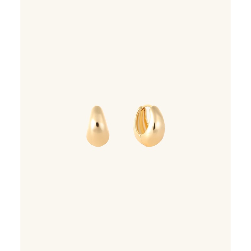 Teardrop Hoops Gold
