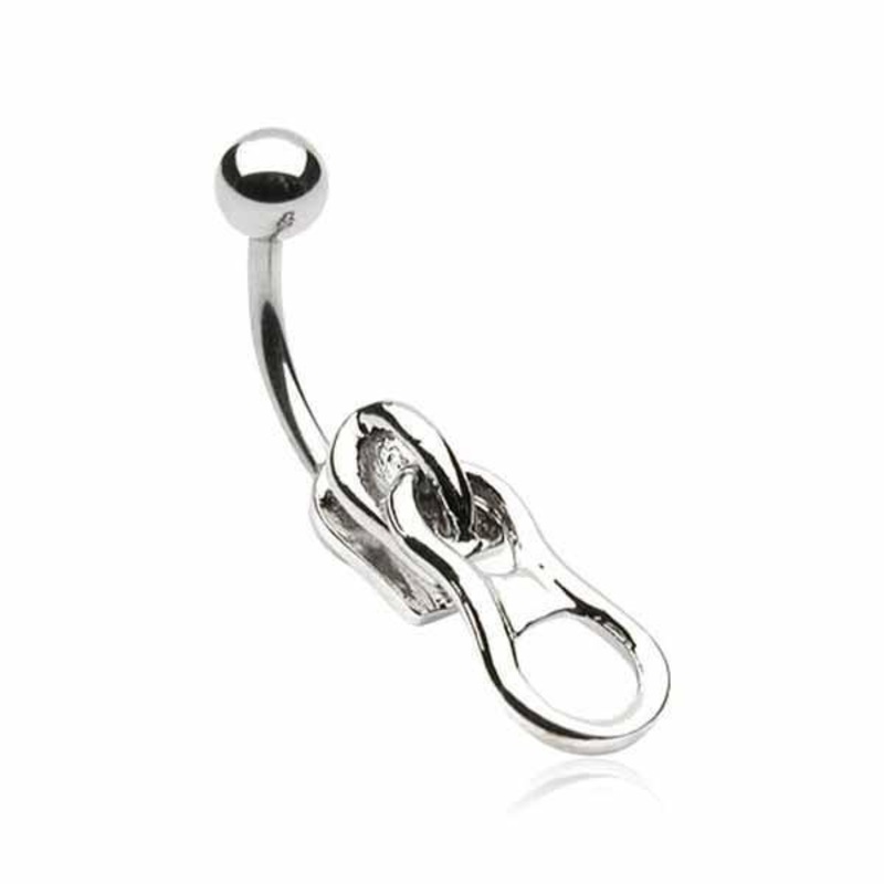 Zipper Belly Bar 14G