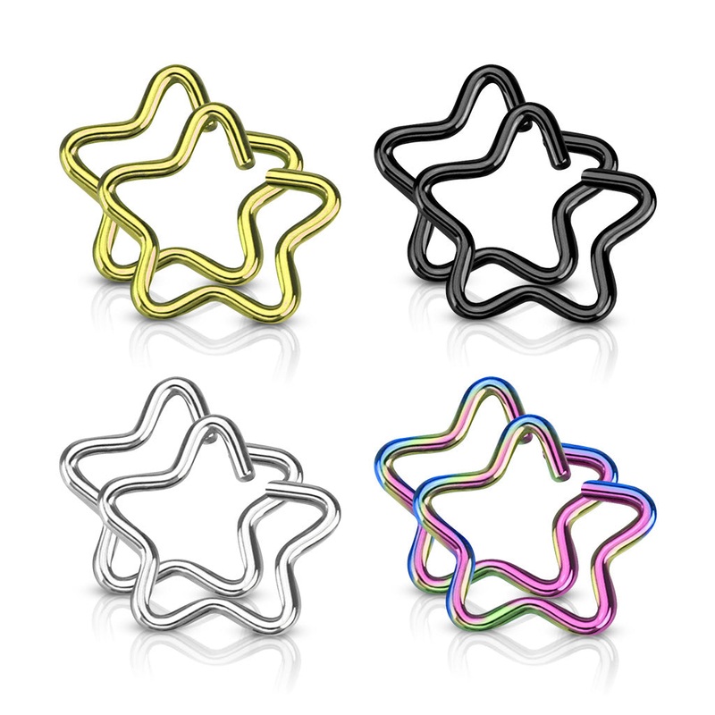 8pc Star Ring 16G Value Pack
