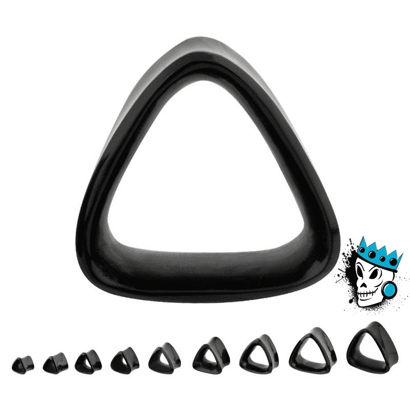Black Acrylic Triangle Eyelets  (8 gauge – 7/8 inch) 8 g