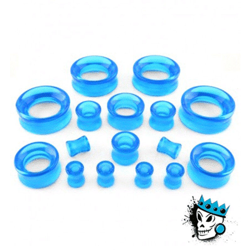 Blue Glass Tunnels  (0 gauge – 2 inch) 0 g