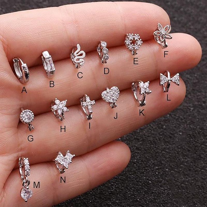 Cecliy Cute Small Hoop Ring Huggie Earring Ear Piercing Jewelry Gold – Pair of Piercings N