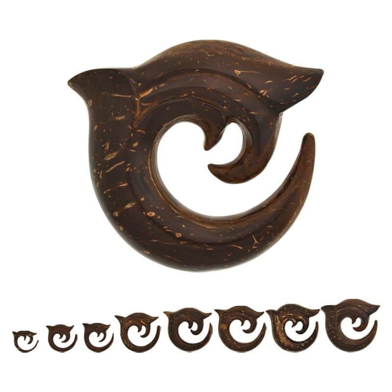 Coconut Wood Fin Spirals (12 gauge – 1/2 inch ) 12 g