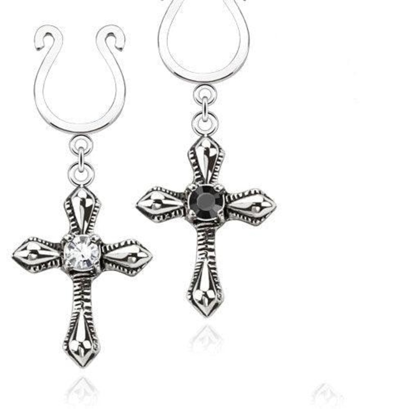 Cross Non-Piercing Nipple Shield (Single) Clear