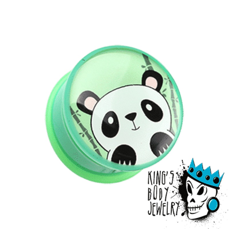 Cute Panda Plugs (2 gauge – 1 inch) 2 g