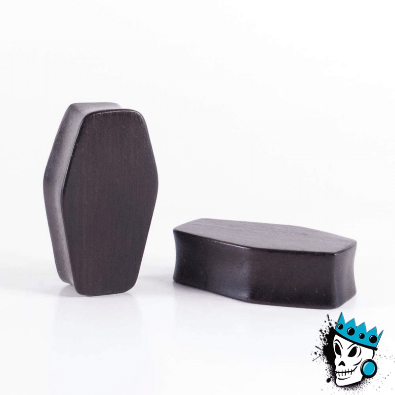 Dark Raintree Wood Coffin Plugs (0 gauge – 3 inch) 0 g