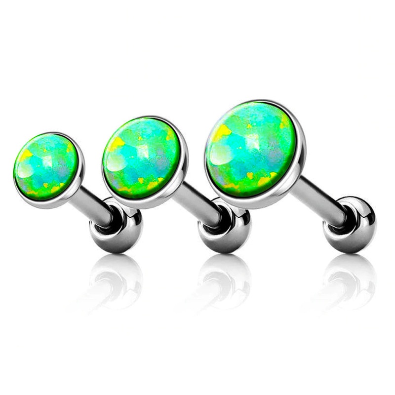 Dazzle Opal Ear Piercing in Lime Green 5mm Lime Green