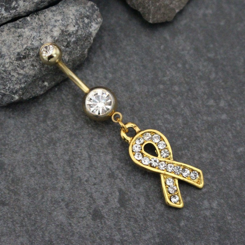 Mamta Breast Cancer Ribbon Navel Ring