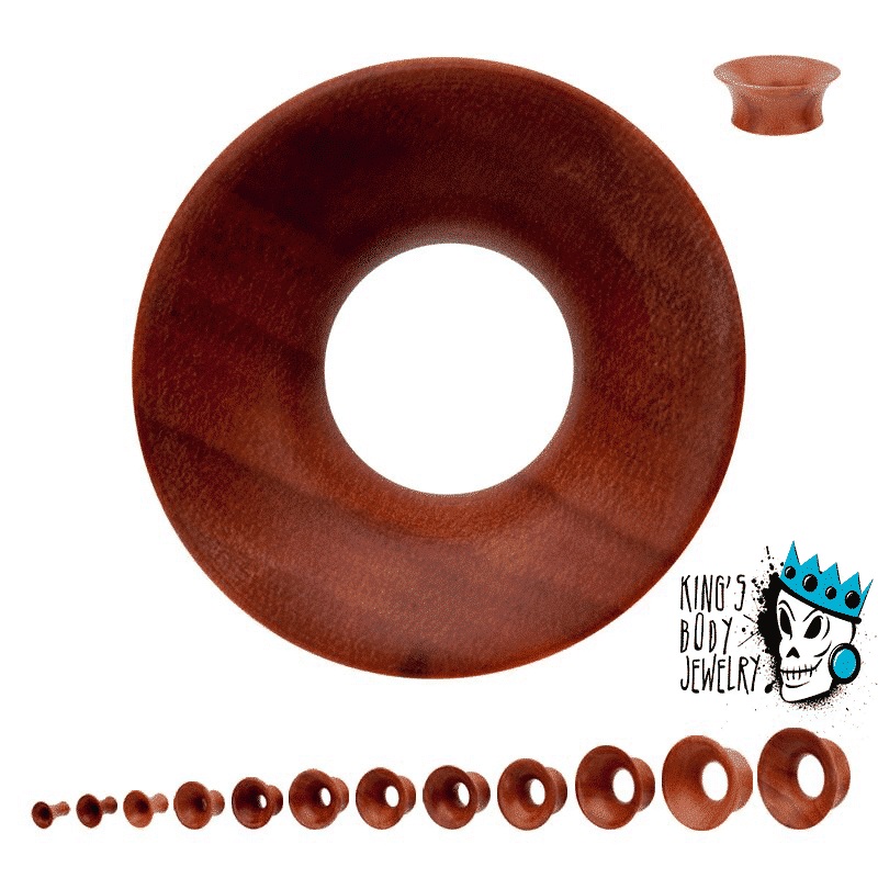 Rose Wood Mayan Flare Tunnels (4 gauge – 1 inch) 4 g