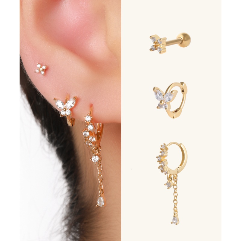 Shiny Butterfly Set Gold