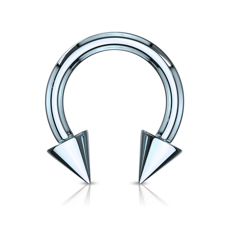 Stainless Steel Circular Barbells with Spikes (18 gauge – 00 gauge) 18 g 5/16″