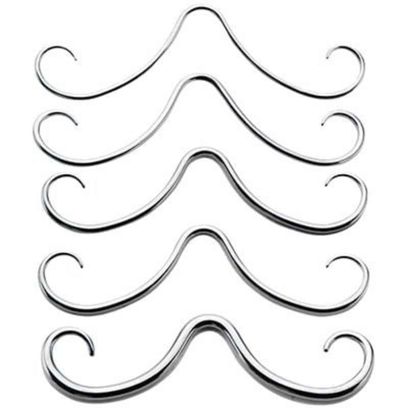 Stainless Steel Septum Mustache (16 gauge- 12 gauge) 16 g