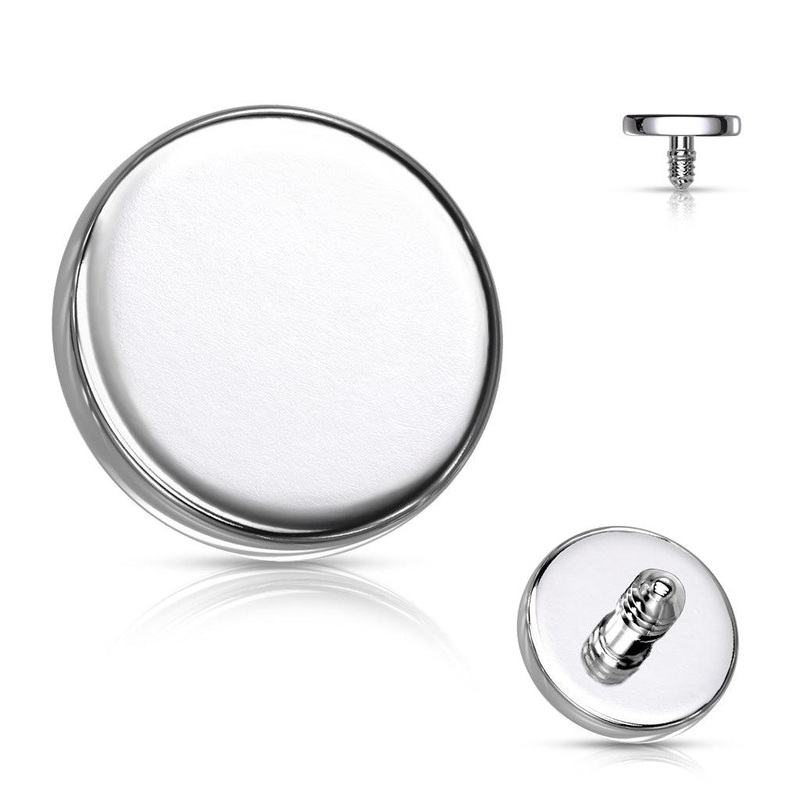 Titanium Circle Dermal Top 14G
