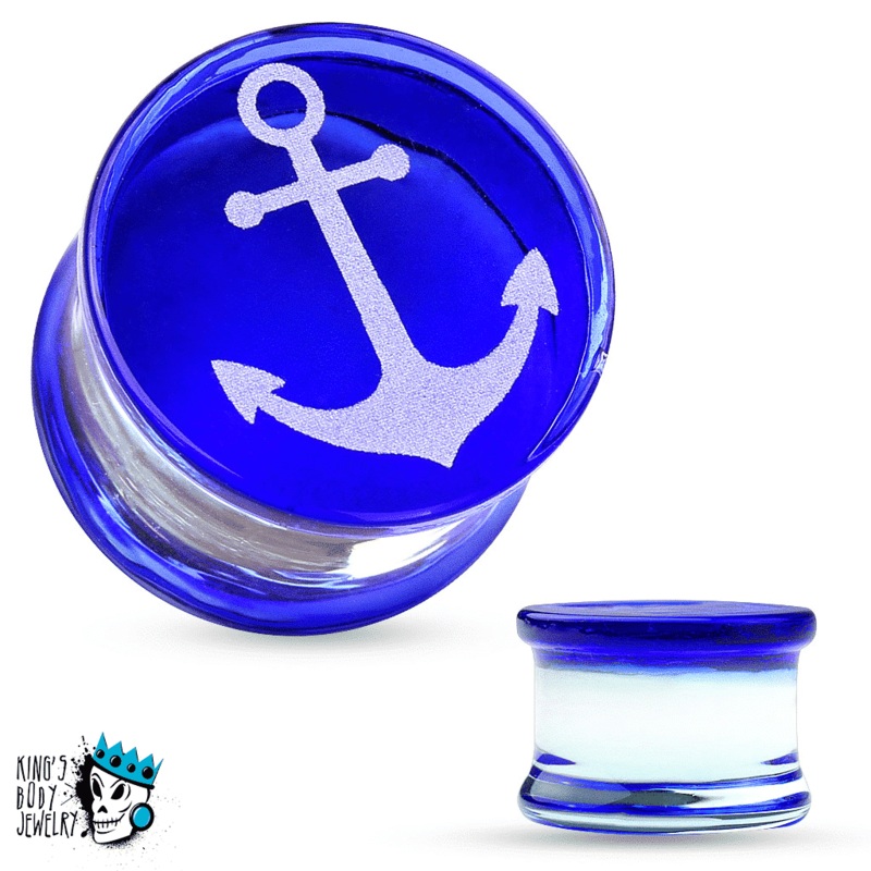 Anchor Glass Plugs (2 gauge – 5/8 inch) 2 g