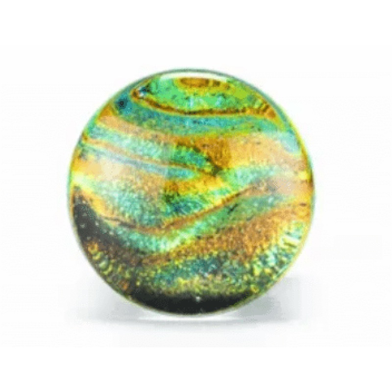 Blue and Green Dichroic Swirls Glass Plugs (2 gauge – 3/4 inch) 2 g