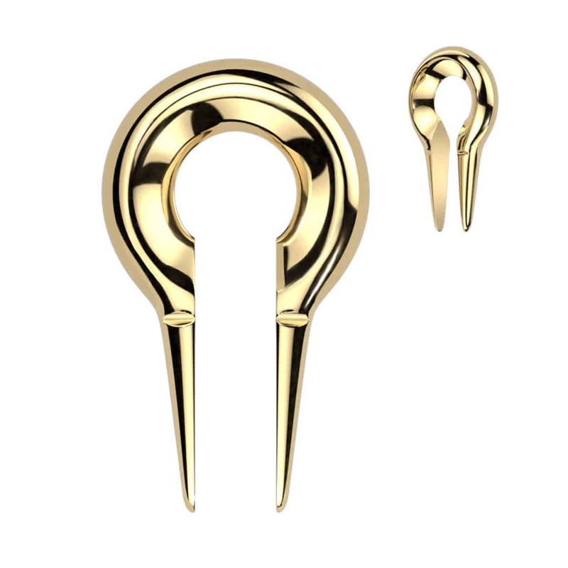 Gold Steel Keyhole Weights (2 gauge – 00 gauge) 2 g