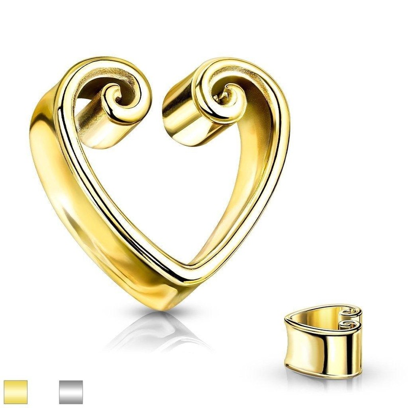 Heart Saddle Spreader PAIR 8mm-25mm 8mm Gold (Pair)