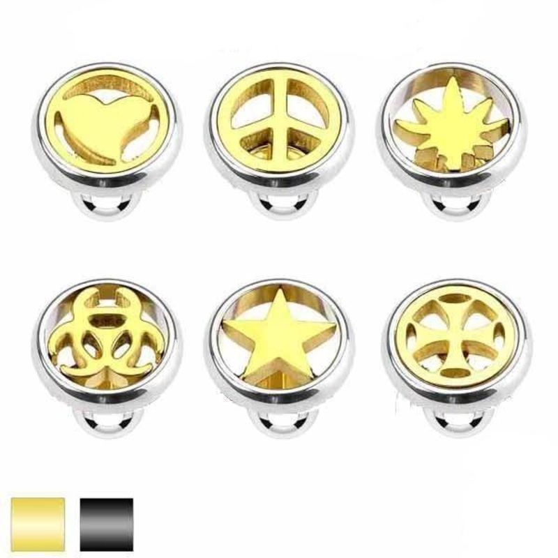 IP Logo Cartilage Bar 16G Black Heart