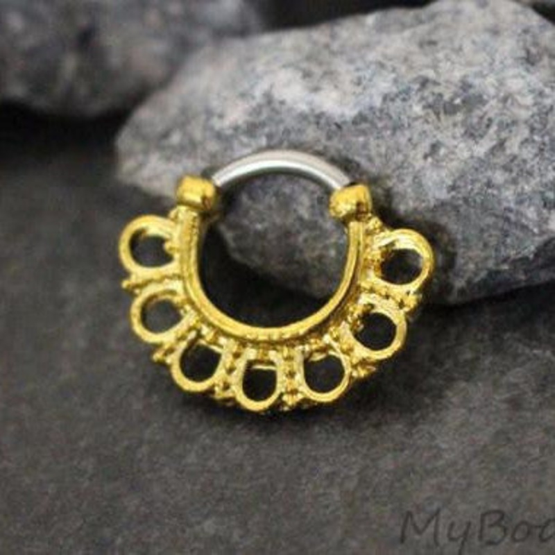Oeuf Tribal Segment Ring in Gold