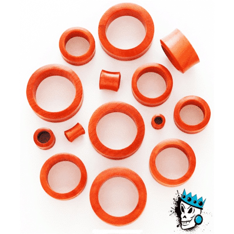 Red Saba Wood Eyelets (8 gauge – 15/16 inch) 8 g