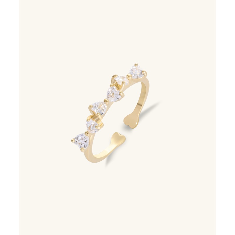 Sparkle Bow Ring Gold