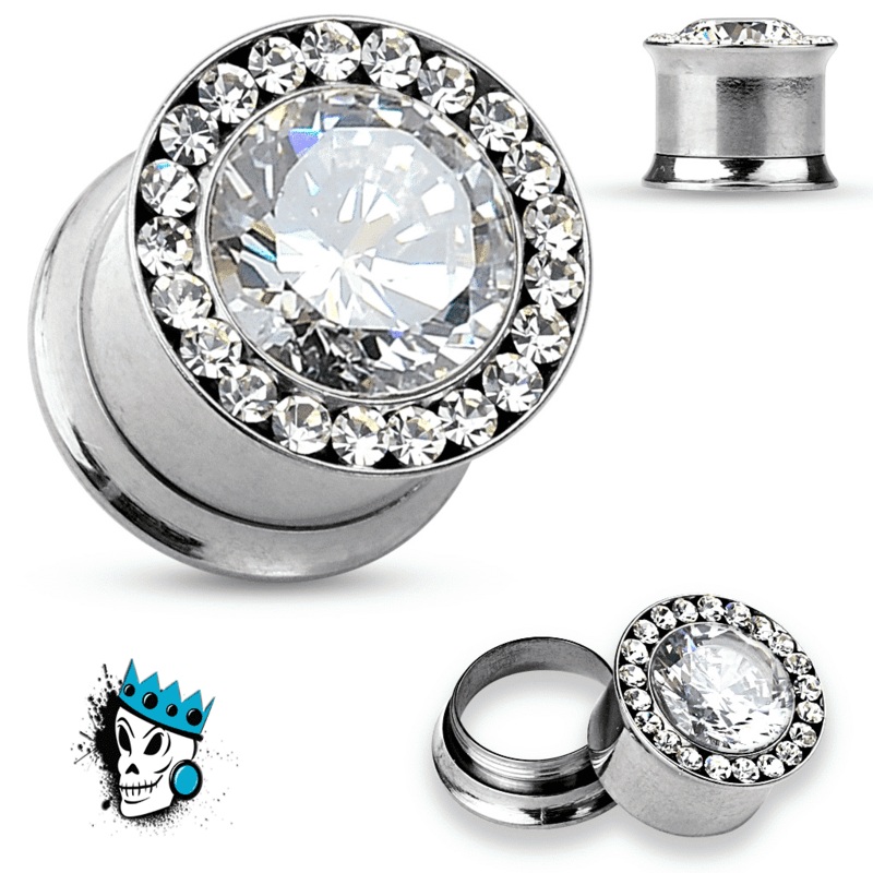 Steel Internally Threaded Ultimate Bling Plugs (12 mm) 12 mm