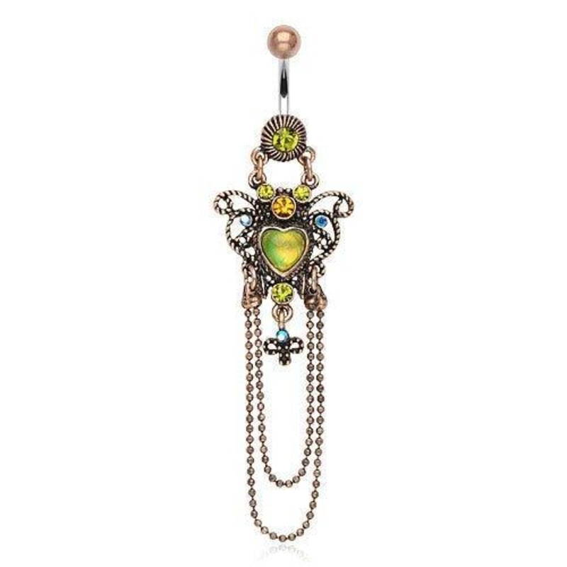 Stylised Butterfly Steampunk Belly Bar
