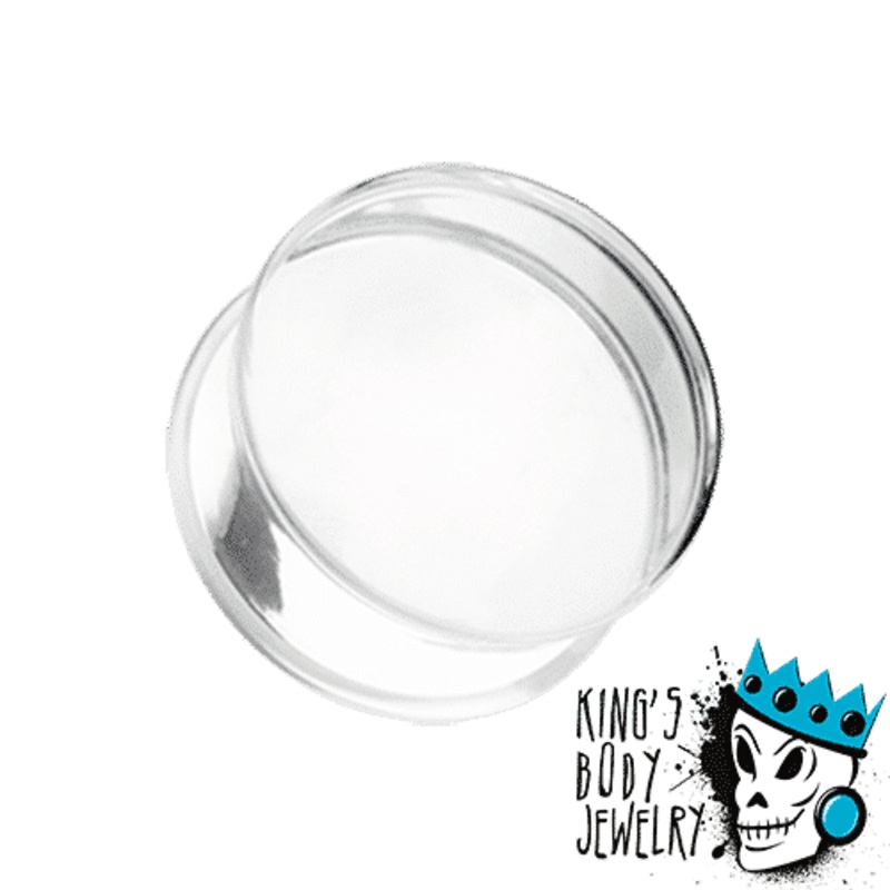 Clear Acrylic Single Flare Plugs (10 gauge – 1 inch) 10 g