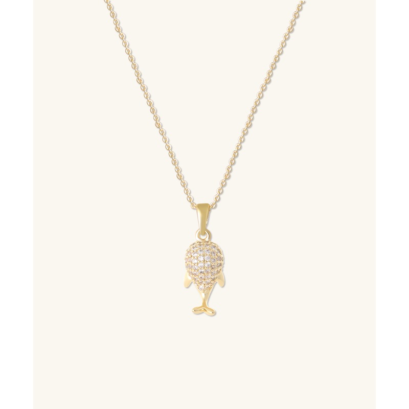 Fin & Glow Necklace Gold