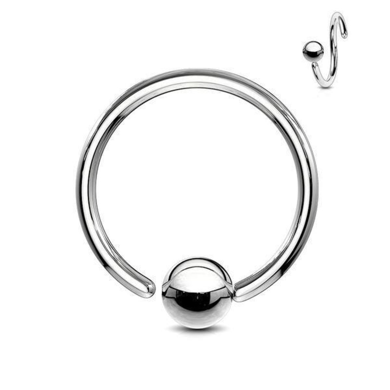 Fixed Side Captive Ring 20G-14G 22G 6mm 2mm