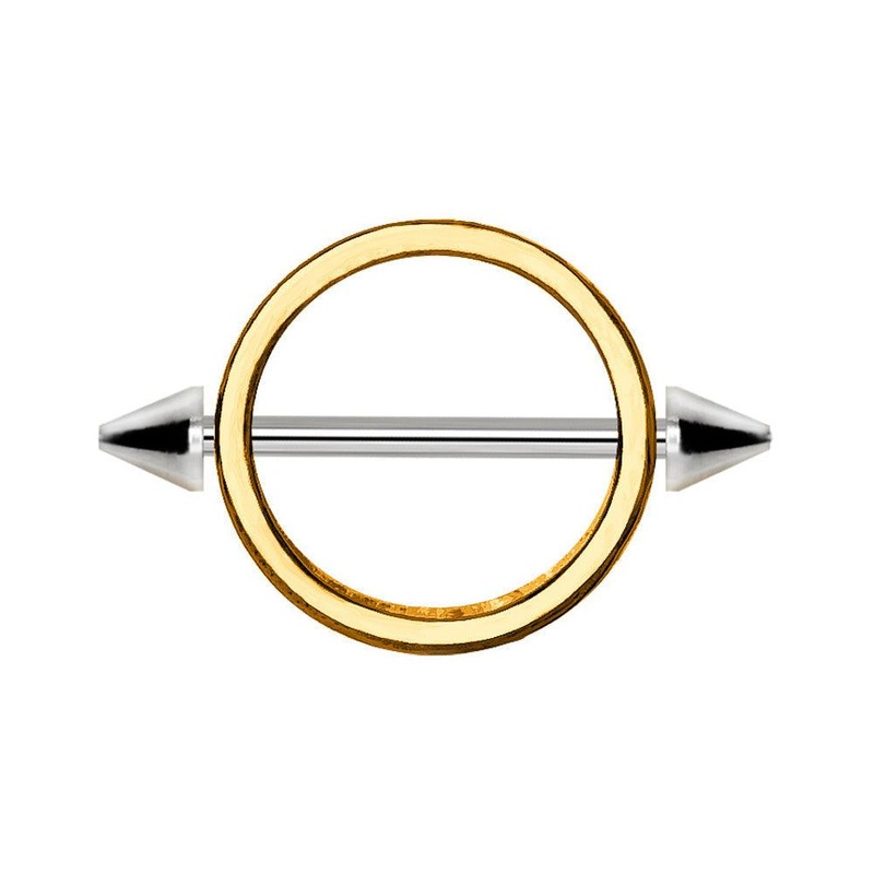 Gold Ring Nipple Shield 14G (Single)