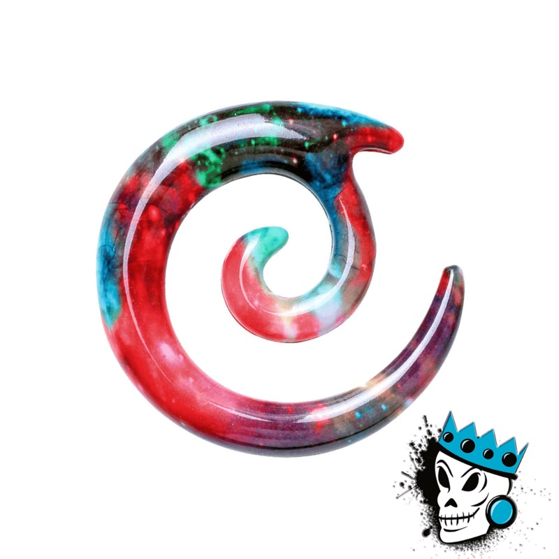 Multicolored Acrylic Spirals (14 gauge – 2 gauge) 14 g