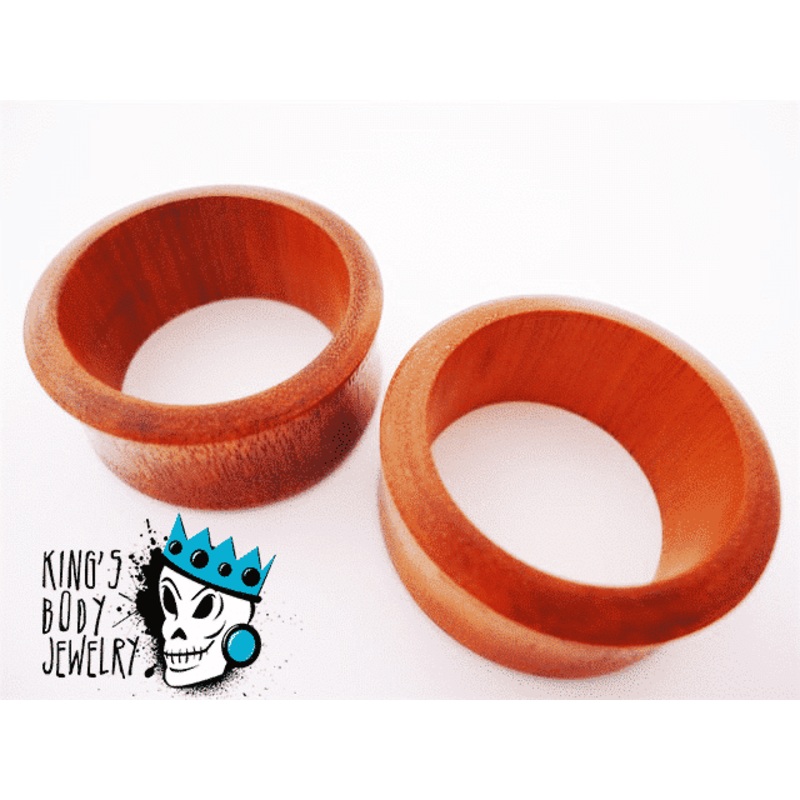 Orange Chang Wood Tunnels (8 gauge – 2 inch) 8 g