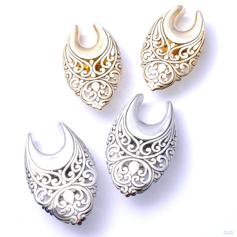 Ornate Platform Saddle Spreader Weights from Diablo Organics 3/4″ (19mm) Brass