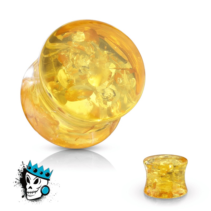 Amber Plugs (8 gauge – 1 inch) 8 g