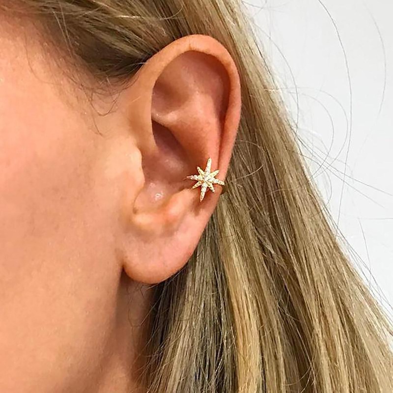 Carme Trending Star Burst Ear Cuff Earring Gold – Pair of Ear Cuffs