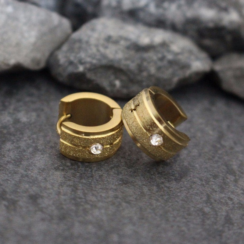 Drop Golden Huggie Earrings