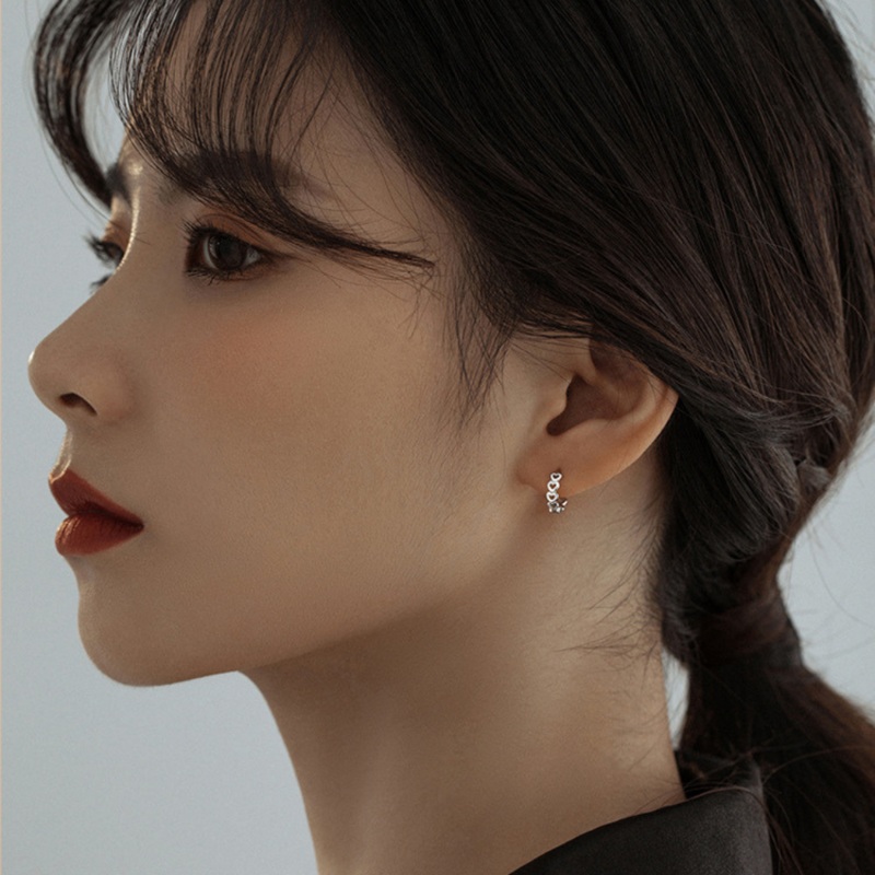 Hearty Party Cute Hollow Heart Huggie Hoop Earrings