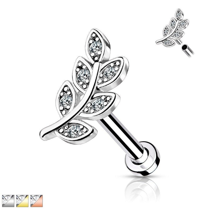 Leaf I.T. Labret 16G 6mm Gold