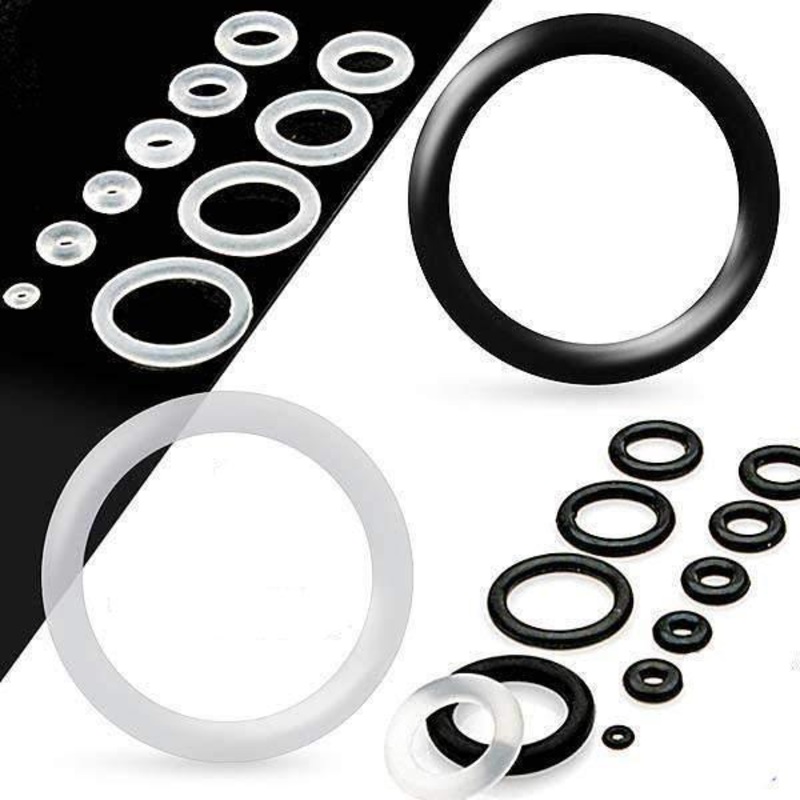 PAIR Silicone O-Ring 0.5mm – 22mm Black 1mm