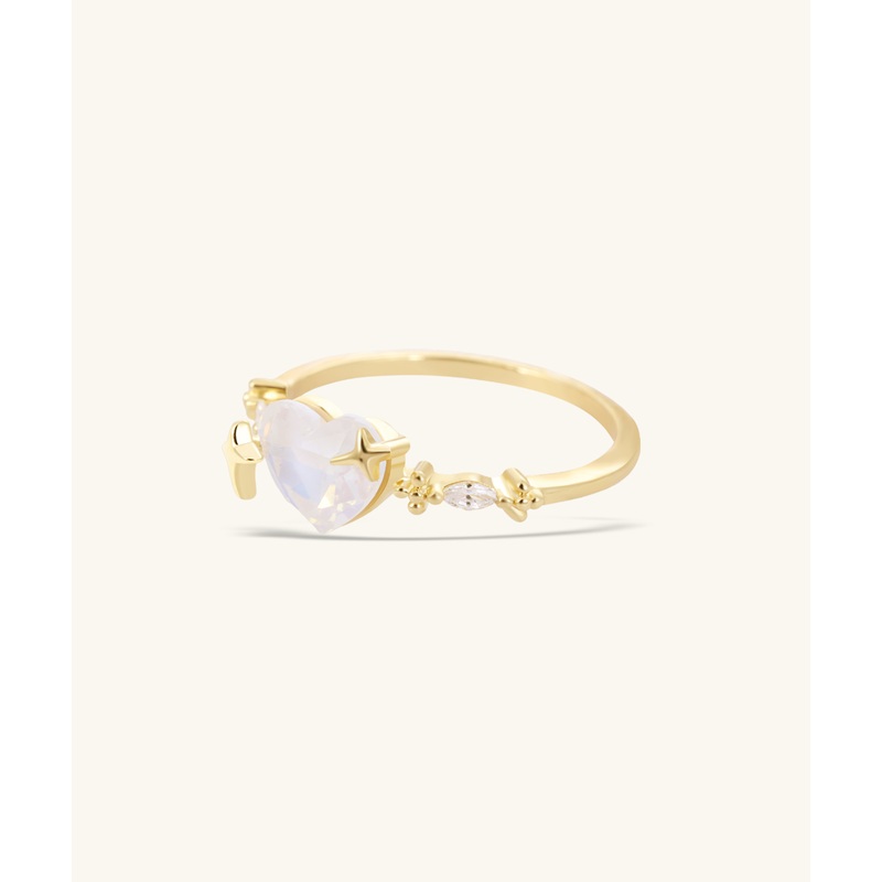 Starlight Heart Ring Gold