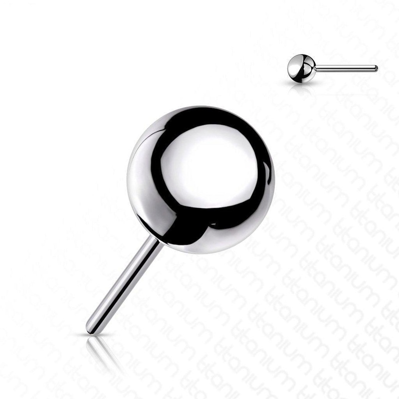 Titanium Threadless Ball End 2mm